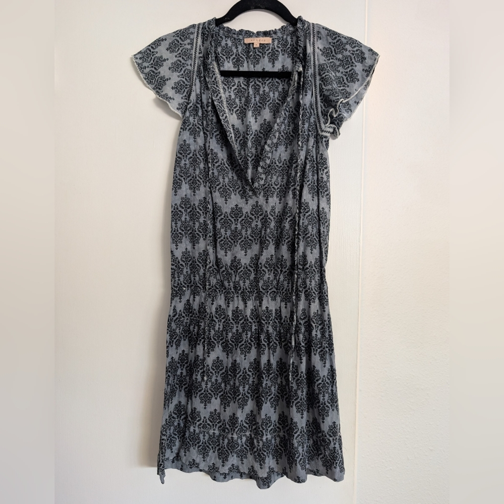 Sandro Blue and Gray Maxi Dress